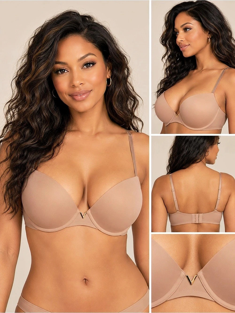 Victoria’s Secret Love Cloud Smooth Push-Up Bra Praline 44DD NWT